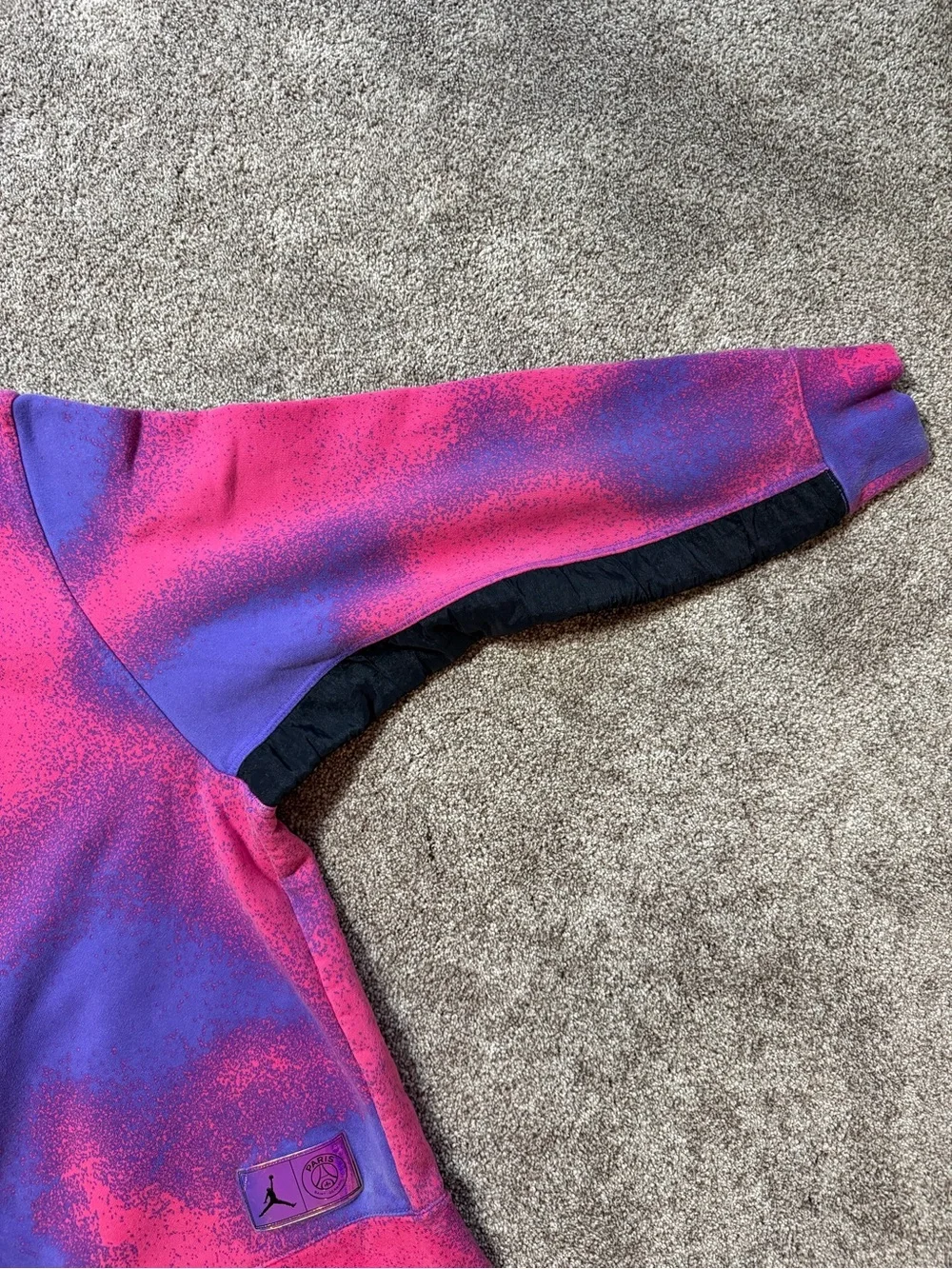 Jordan x Paris Saint-Germain Fleece Pink/Purple Tie Dye Hoodie size XL Psychic